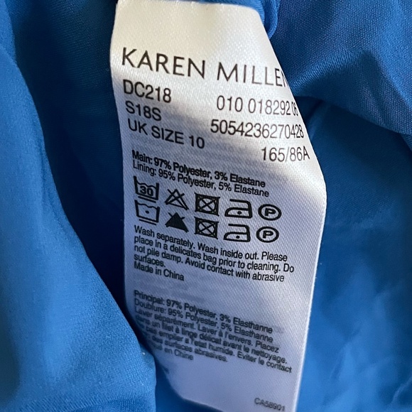 KAREN MILLEN | Satin Sheath Dress | Size 6 - Picture 4 of 9